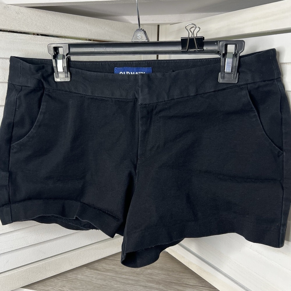 Old Navy Women's Daisy Shorts Stretch Size 12 Black Jack Excellent Condition